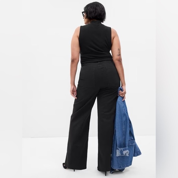 NWT! GAP Black Mid Rise Loose Khakis - Size 0🌷 - Picture 5 of 9